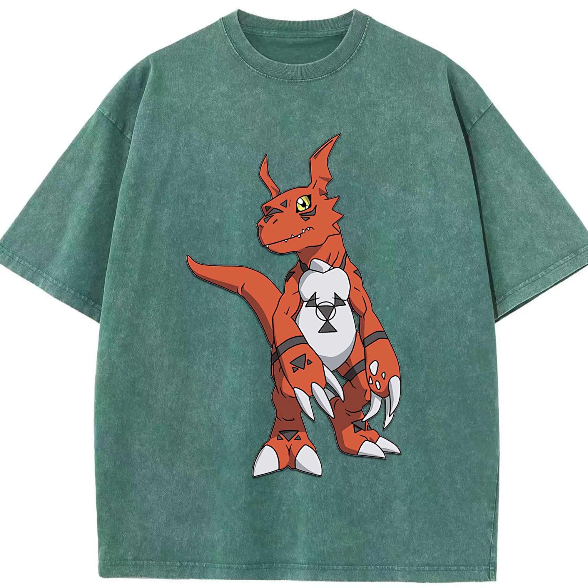 （画像用） Digimon デジタルモンスター/デジモン 綿100% ヴィンテージ風 半袖Tシャツ（フロントプリント）